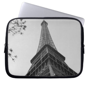 Eiffeltoren b/w laptop sleeve