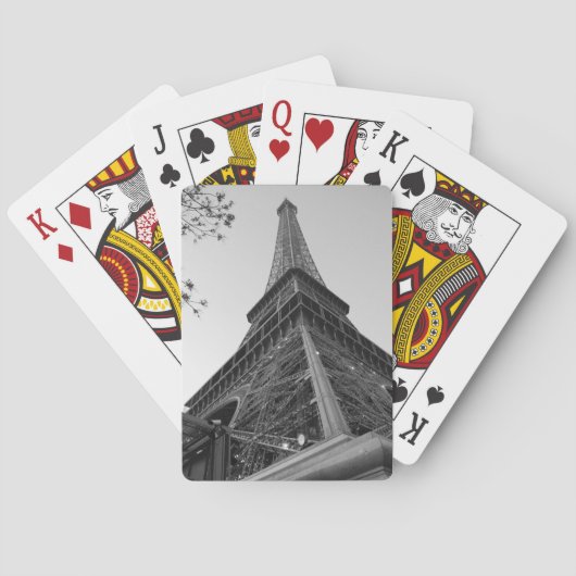 Eiffeltoren b/w pokerkaarten (Achterkant)