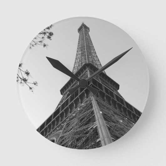 Eiffeltoren b/w ronde klok (Voorkant)