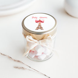 Eiffeltoren Baby shower van Parijs Ronde Sticker