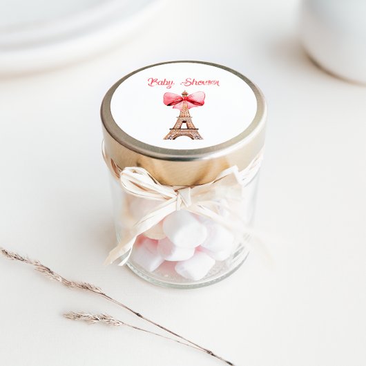 Eiffeltoren Baby shower van Parijs Ronde Sticker
