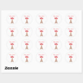Eiffeltoren Baby shower van Parijs Ronde Sticker (Vel)