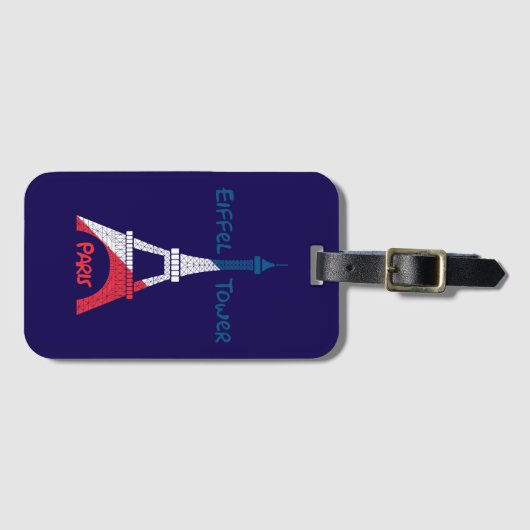 Eiffeltoren Bagagelabel (Voorkant (horizontaal))