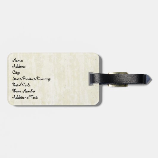 Eiffeltoren  Bagagelabel (Achterkant horizontaal)