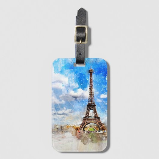 Eiffeltoren Bagagelabel (Voorkant (verticaal))