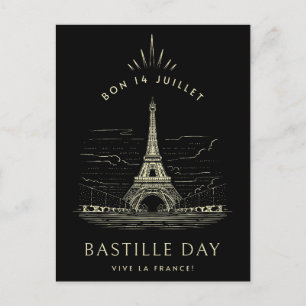  Eiffeltoren Bastille Day Briefkaart