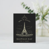  Eiffeltoren Bastille Day Briefkaart (Staand voorkant)