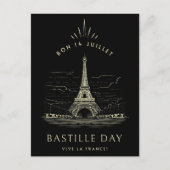  Eiffeltoren Bastille Day Briefkaart (Voorkant)