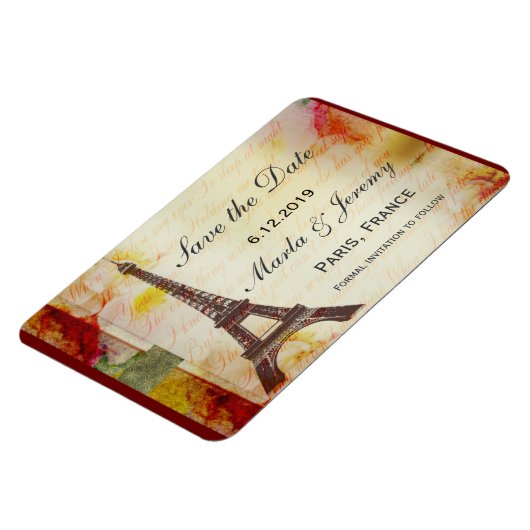 Eiffeltoren bewaart de datum magneet (Linkerzijde)