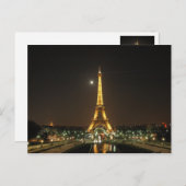 Eiffeltoren bij het Briefkaart 's nachts (Voorkant / Achterkant)