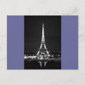 Eiffeltoren bij nacht - B/W Briefkaart (Voorkant)