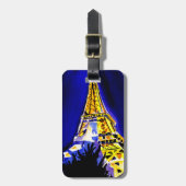 Eiffeltoren bij nacht Bagagelabel (Voorkant verticaal)