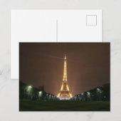 Eiffeltoren bij nacht briefkaart (Voorkant / Achterkant)