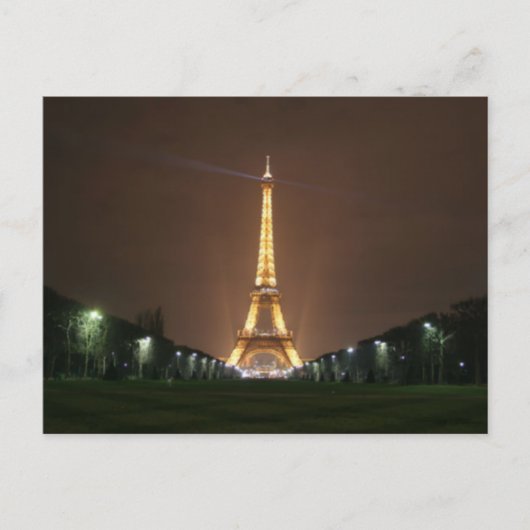 Eiffeltoren bij nacht briefkaart (Voorkant)