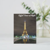 Eiffeltoren bij nacht briefkaart (Staand voorkant)