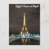 Eiffeltoren bij nacht briefkaart (Voorkant)