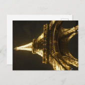 Eiffeltoren bij nacht briefkaart (Voorkant / Achterkant)