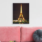 Eiffeltoren bij nacht canvas afdruk (Insitu (Woonkamer))