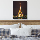 Eiffeltoren bij nacht canvas afdruk (Insitu (Slaapkamer))