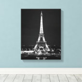 Eiffeltoren bij nacht canvas afdruk (Insitu (Houten vloer))
