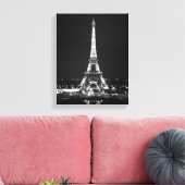 Eiffeltoren bij nacht canvas afdruk (Insitu (Woonkamer))