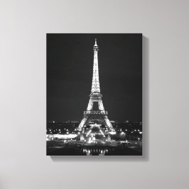 Eiffeltoren bij nacht canvas afdruk