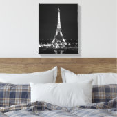 Eiffeltoren bij nacht canvas afdruk (Insitu (Slaapkamer))