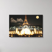 Eiffeltoren bij nacht canvas afdruk (Voorkant)