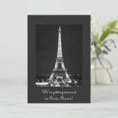 Eiffeltoren bij nacht kaart (Staand voorkant)