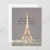 Eiffeltoren bij nacht kaart (Voorkant / Achterkant)