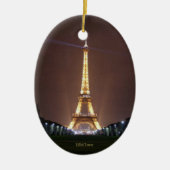 Eiffeltoren bij nacht keramisch ornament (Voorkant)
