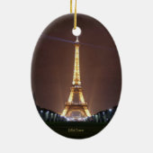 Eiffeltoren bij nacht keramisch ornament (Achterkant)
