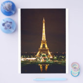 Eiffeltoren bij nacht - kleur flyer (Enkel)