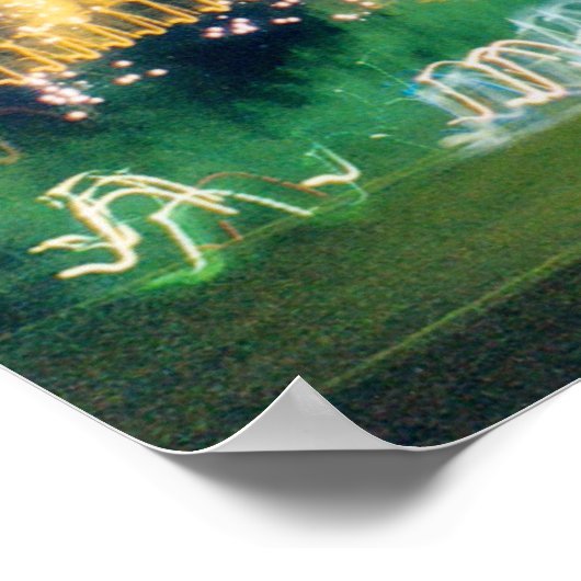 Eiffeltoren bij nacht poster (Hoek)