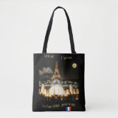 Eiffeltoren bij nacht tote bag (Voorkant)