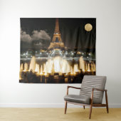 Eiffeltoren bij nacht. wandkleed (In Situ (horizontaal))