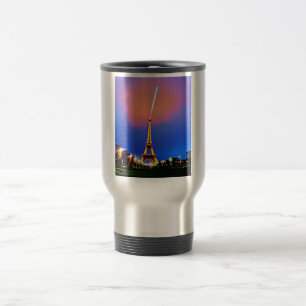 Eiffeltoren bij nachtschilderen reisbeker