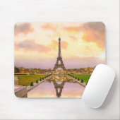 Eiffeltoren bij Sunrise van Trocadero Fonteinen Muismat (Met muis)