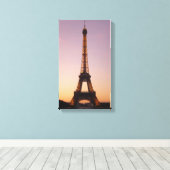 eiffeltoren bij zonsondergang canvas afdruk (Insitu (Houten vloer))