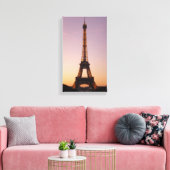 eiffeltoren bij zonsondergang canvas afdruk (Insitu (Woonkamer))