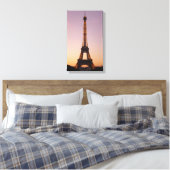 eiffeltoren bij zonsondergang canvas afdruk (Insitu (Slaapkamer))