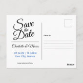 Eiffeltoren bij zonsondergang Save the Date Briefkaart (Achterkant)