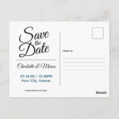 Eiffeltoren bij zonsondergang - Save the Date Briefkaart (Achterkant)
