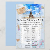 Eiffeltoren Birthday dit spel (Voorkant / Achterkant)