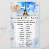 Eiffeltoren Birthday dit spel (Voorkant)