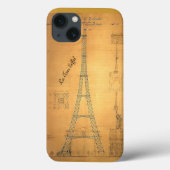 Eiffeltoren blauwdruk 1884 Case-Mate iPhone case (Achterkant)
