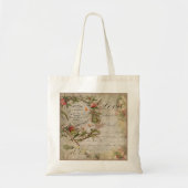 Eiffeltoren Blush Floral Paris Tot script Tote Bag (Voorkant)