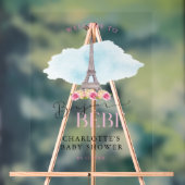 Eiffeltoren Bonjour Baby Welkom Acryl Teken Acryl Bord (Neutraal)