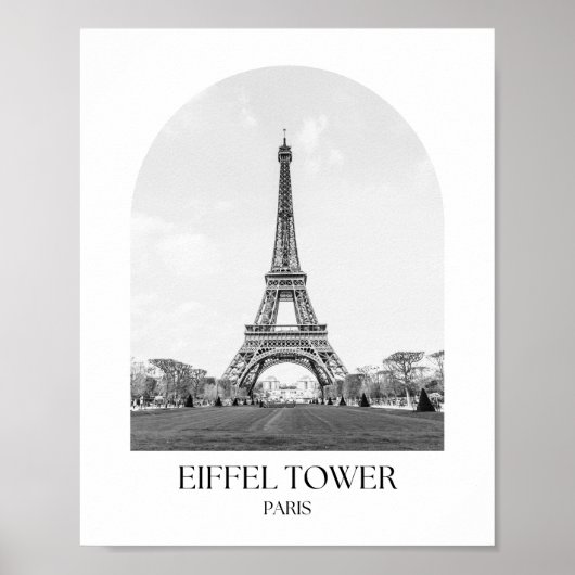 Eiffeltoren boog fotoprint poster (Voorkant)