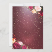 Eiffeltoren Bourgogne Bloemen Rozen 80e Verjaardag Kaart (Achterkant)